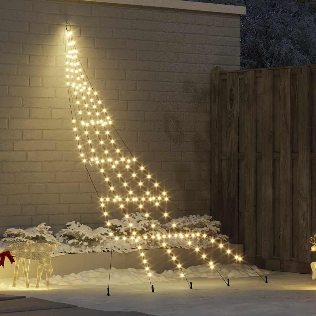LED Božićno drvce s zemljanim klinovima Topla bijela 306 cm