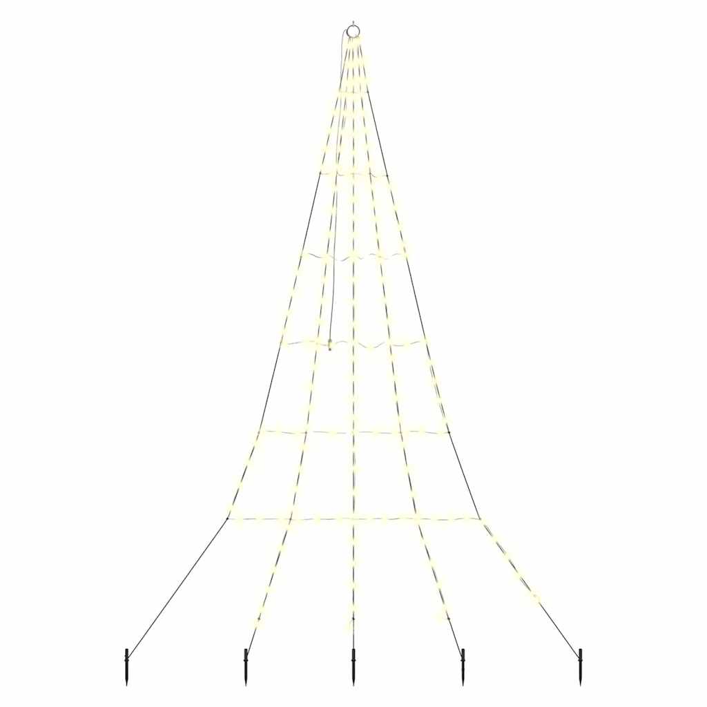 LED Božićno drvce s zemljanim klinovima Topla bijela 306 cm