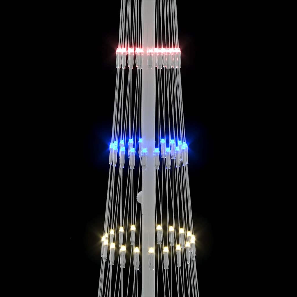 LED božićno drvce s stalakom Šareni 51 x 51 x 190 cm Metal