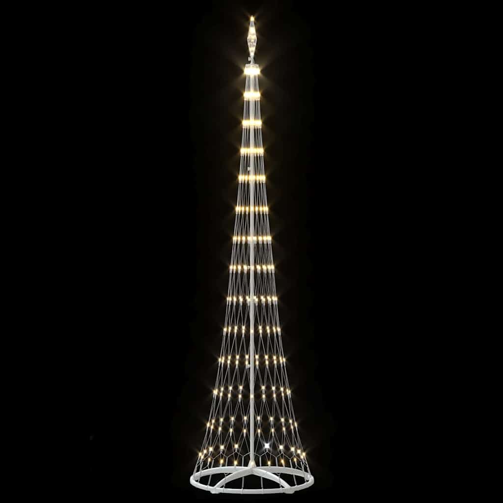 LED božićno drvce s 290 LED svjetlima Topla bijela 250 cm Metal