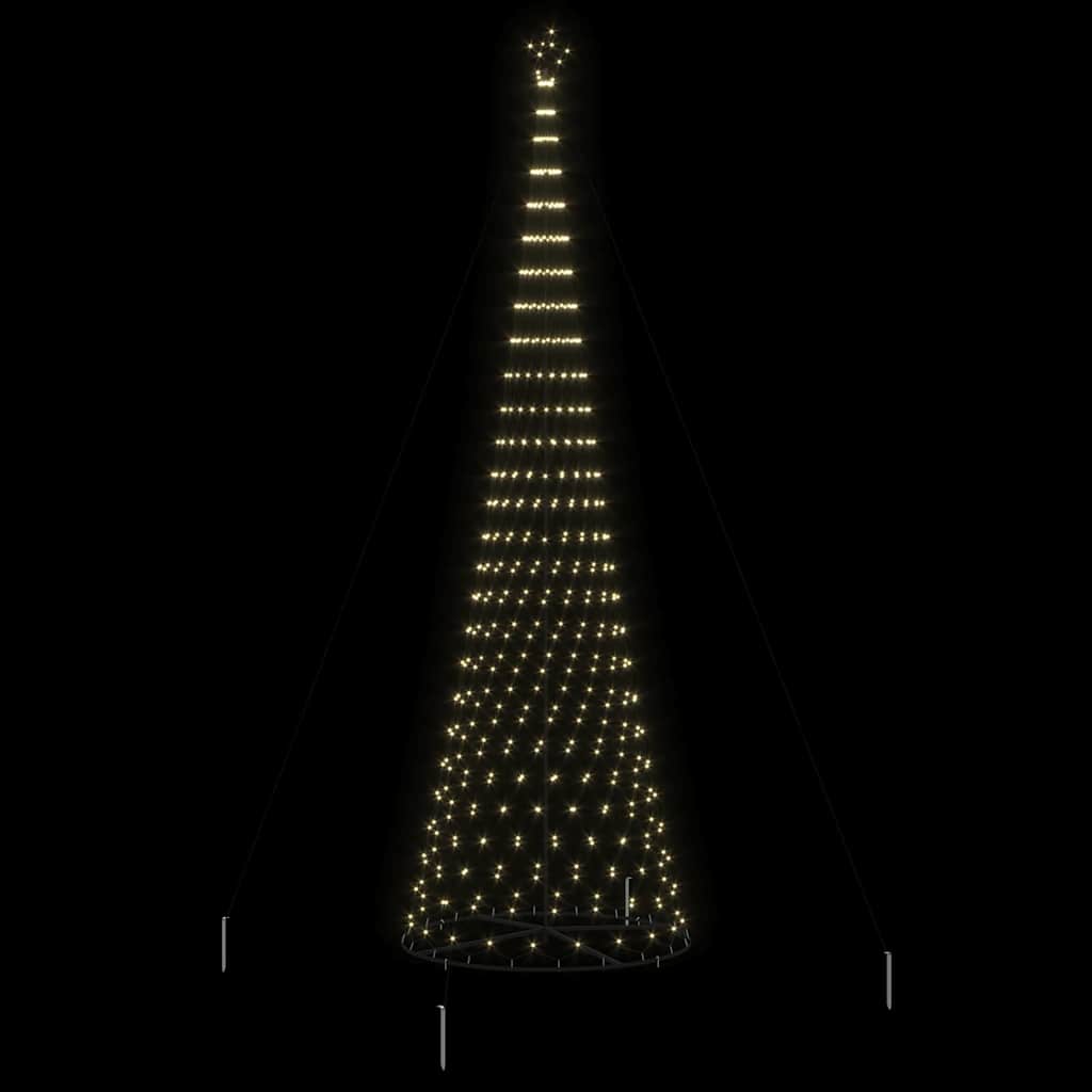 LED božićno drvce s 555 LED svjetlima Topla bijela 500 cm Metal