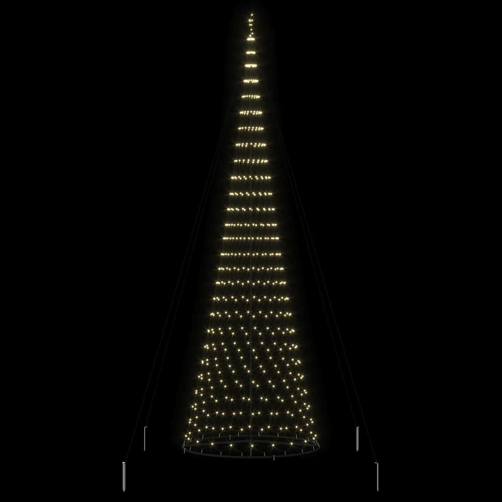 LED božićno drvce s 555 LED svjetlima Topla bijela 500 cm Metal