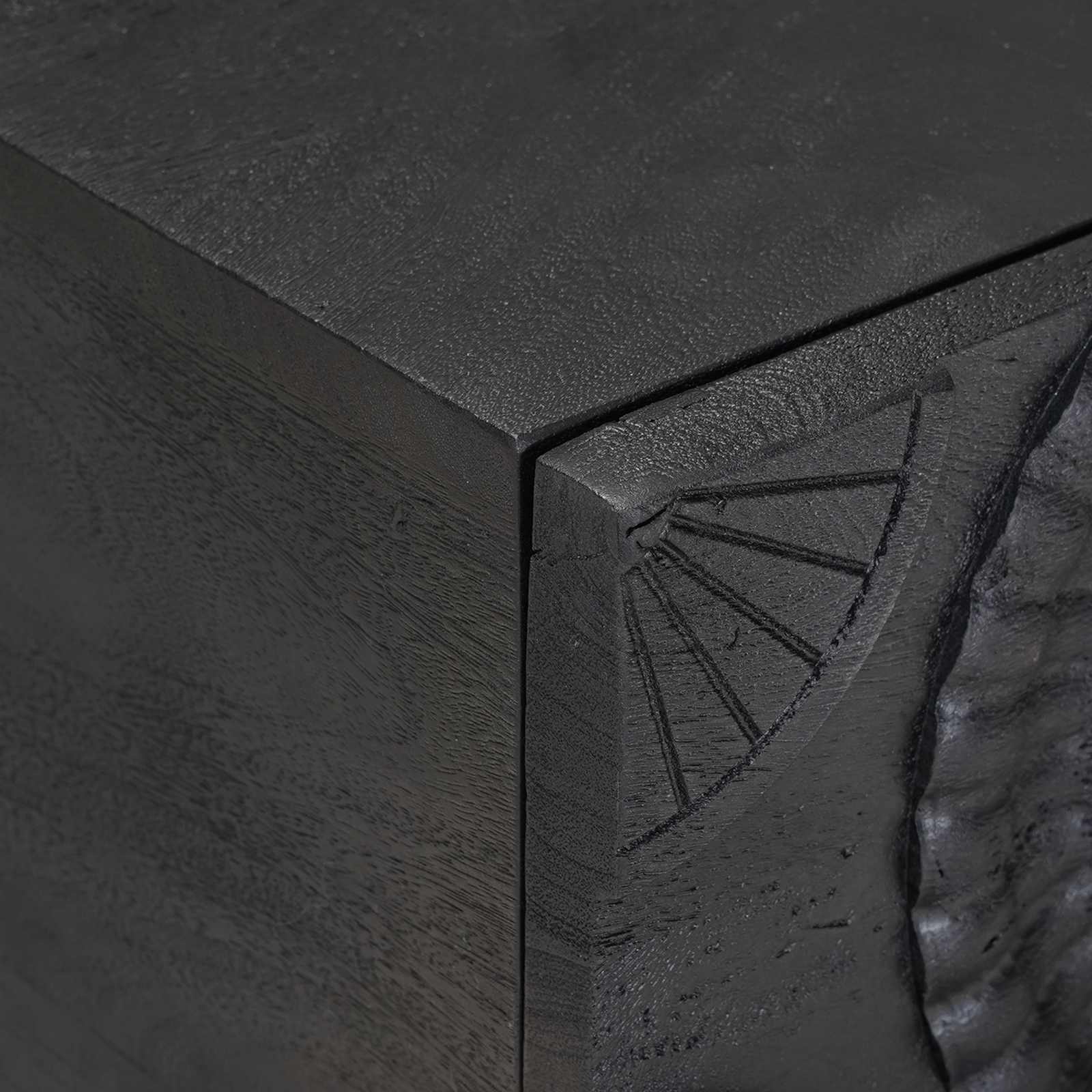 Noćni ormar s ladicama Crna 40 x 30 x 20 cm