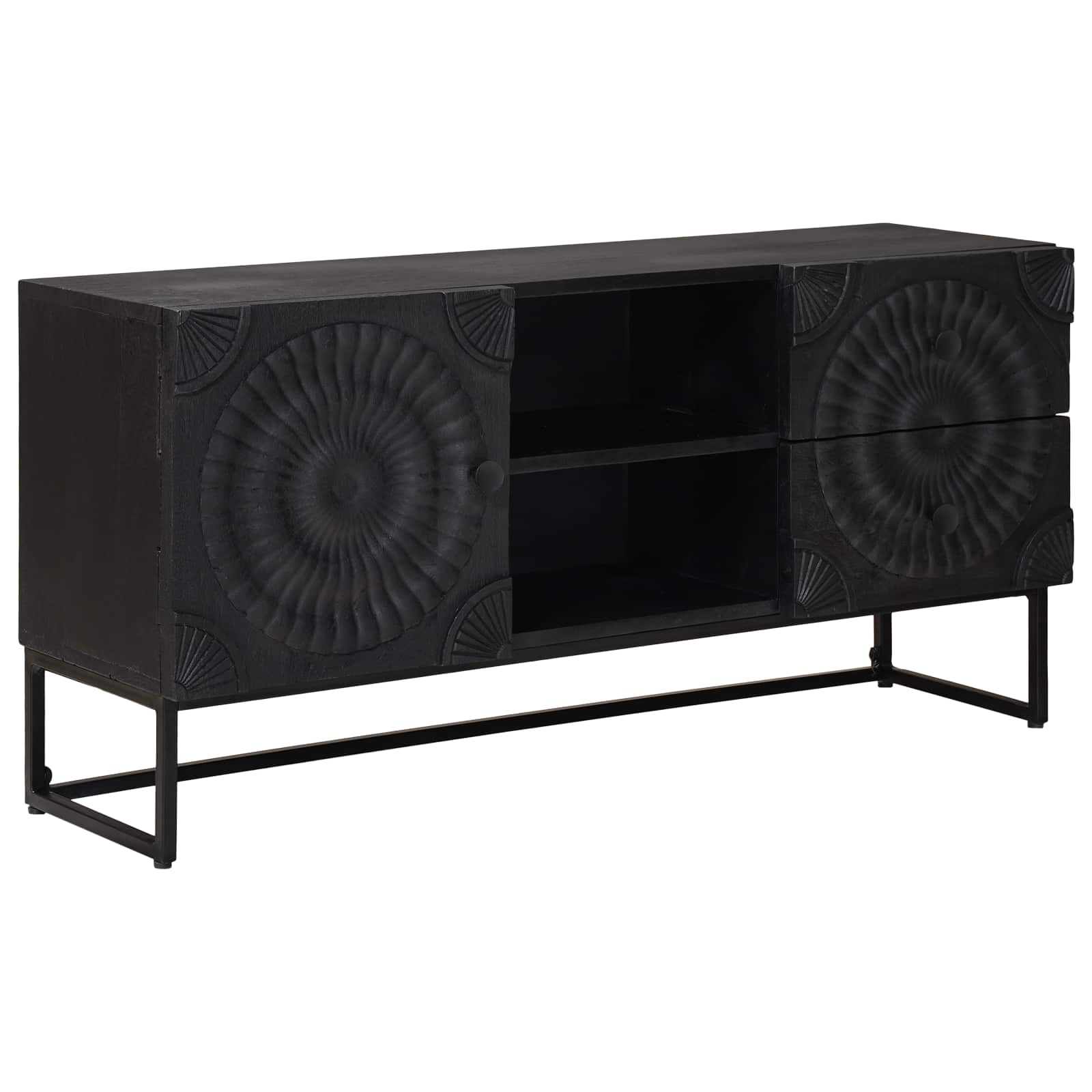 TV ormar s ladicama s policom s pohranom Crna 105 x 30 x 54 cm