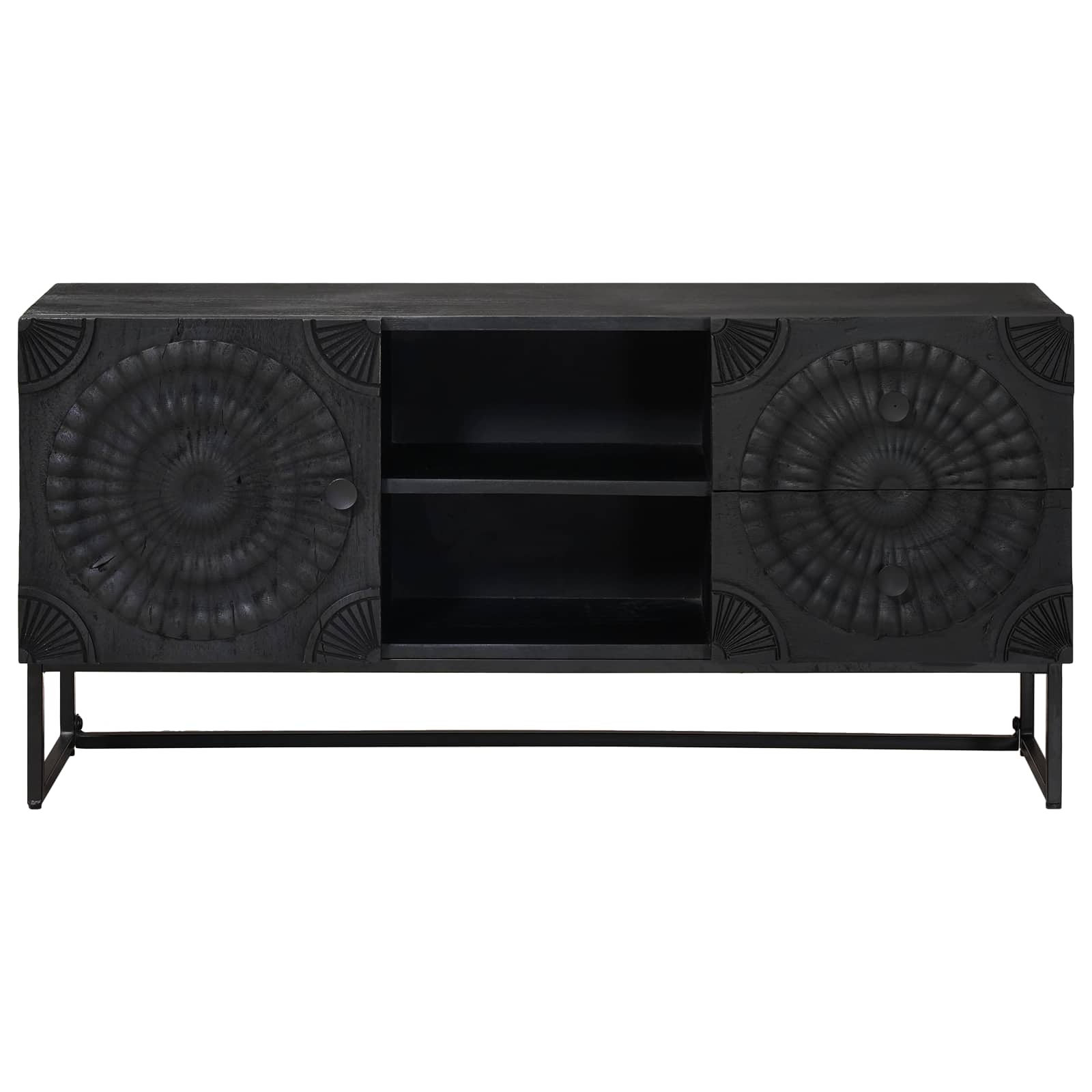 TV ormar s ladicama s policom s pohranom Crna 105 x 30 x 54 cm