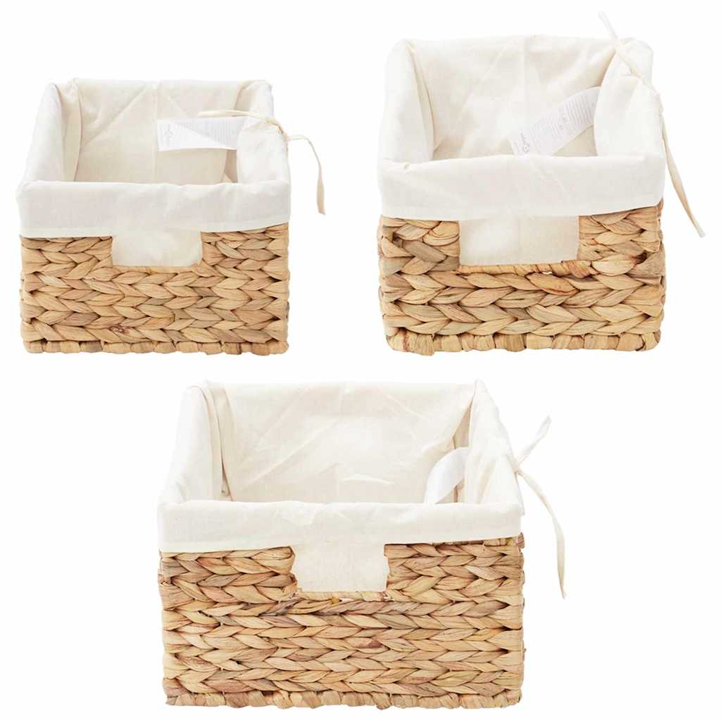 Košare za pohranu 3 pcs Prirodna Zumbul