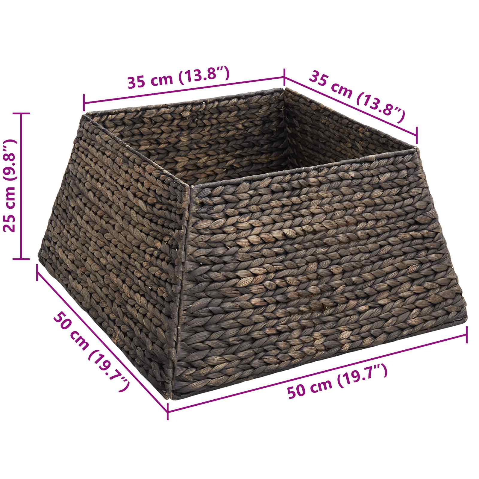 Ogrlica za božićno drvce Crna 50 x 50 x 25 cm Zumbul