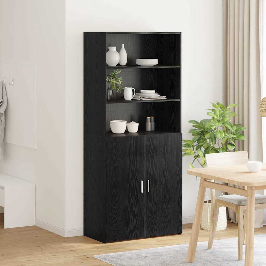 Highboard Crni hrast 80 x 42,5 x 185 cm Konstruirano drvo