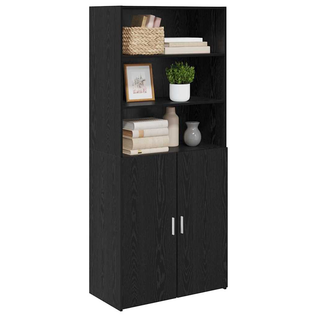 Highboard Crni hrast 80 x 42,5 x 185 cm Konstruirano drvo