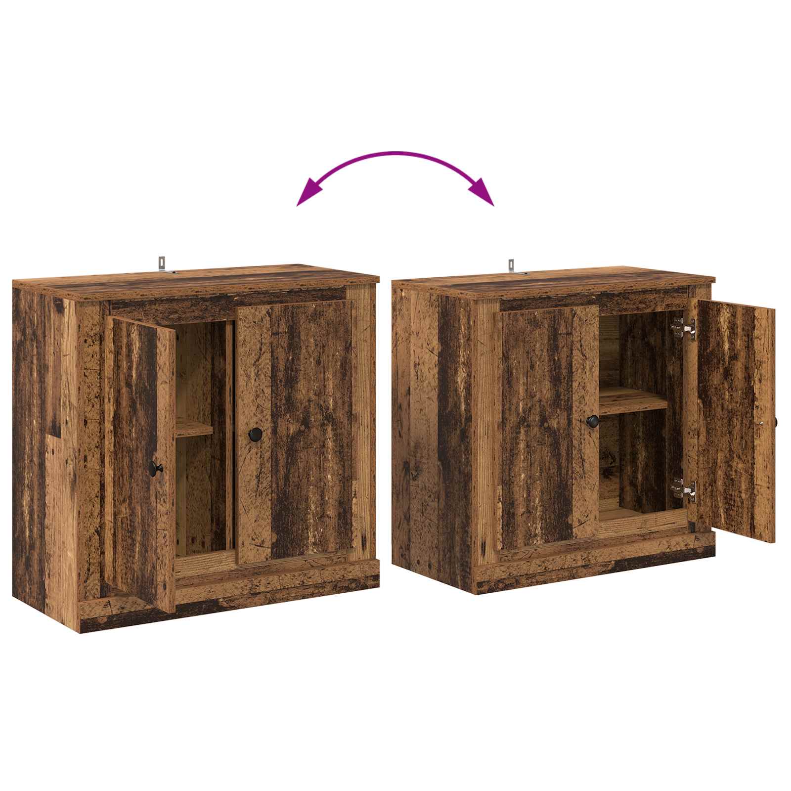 Komode 3 pcs Staro drvo 210 x 35,5 x 67,5 cm Konstruirano drvo