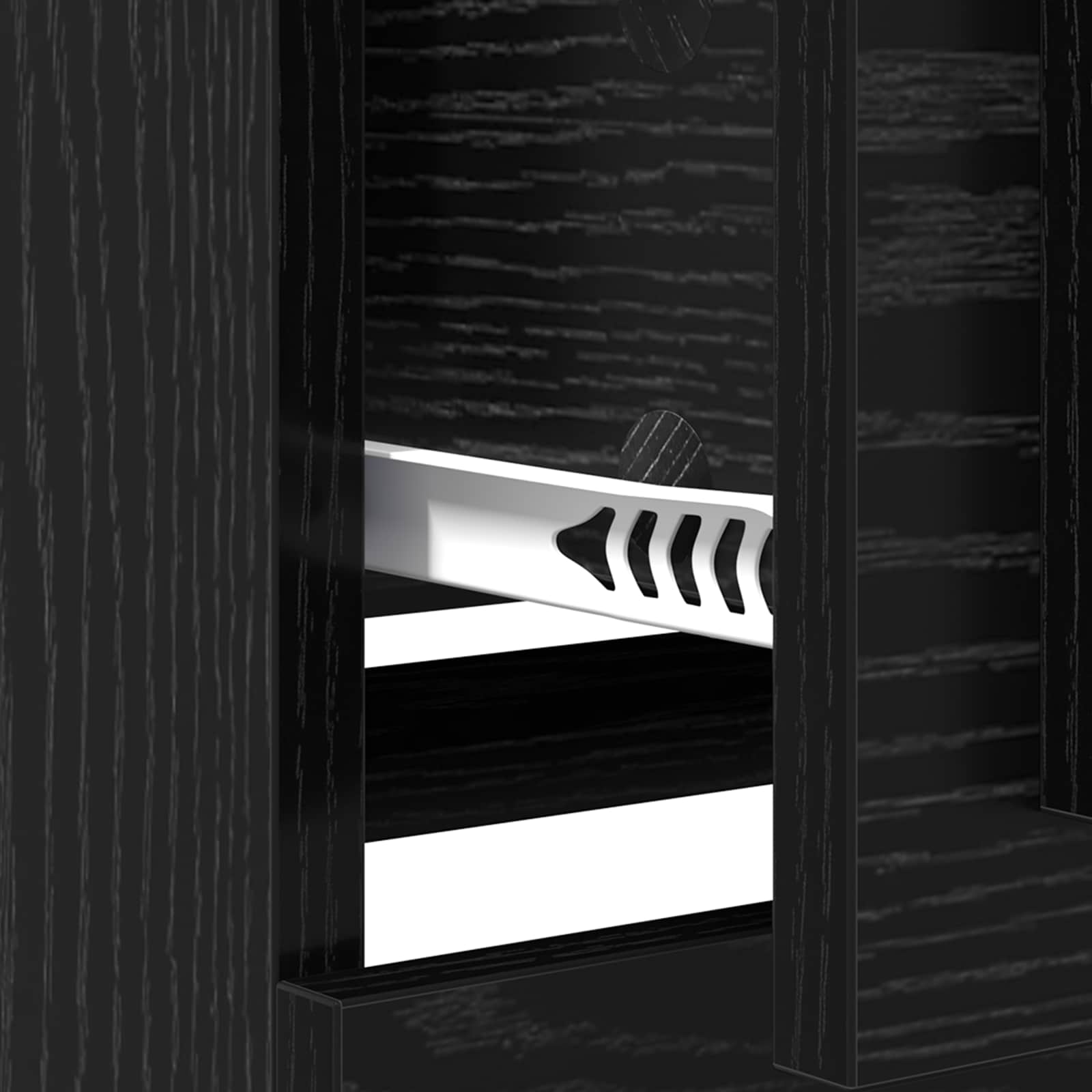 Komode 3 pcs Crni hrast 210 x 35,5 x 67,5 cm Konstruirano drvo