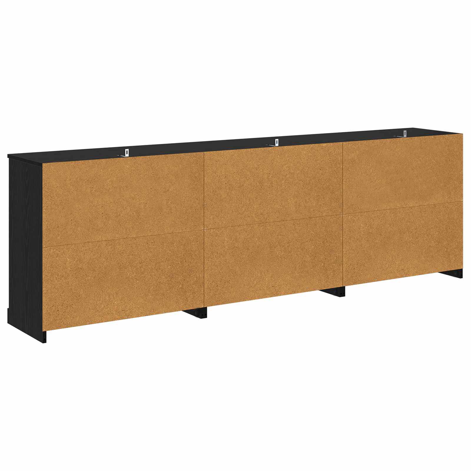 Komode 3 pcs Crni hrast 210 x 35,5 x 67,5 cm Konstruirano drvo
