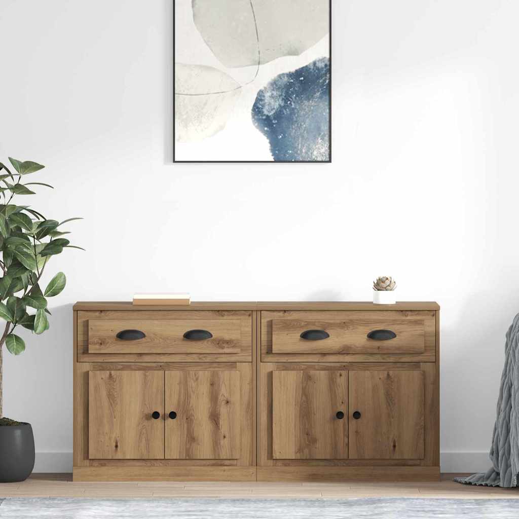 Komode s ladicama 2 pcs Umjetnički hrast 70 x 35,5 x 67,5 cm
