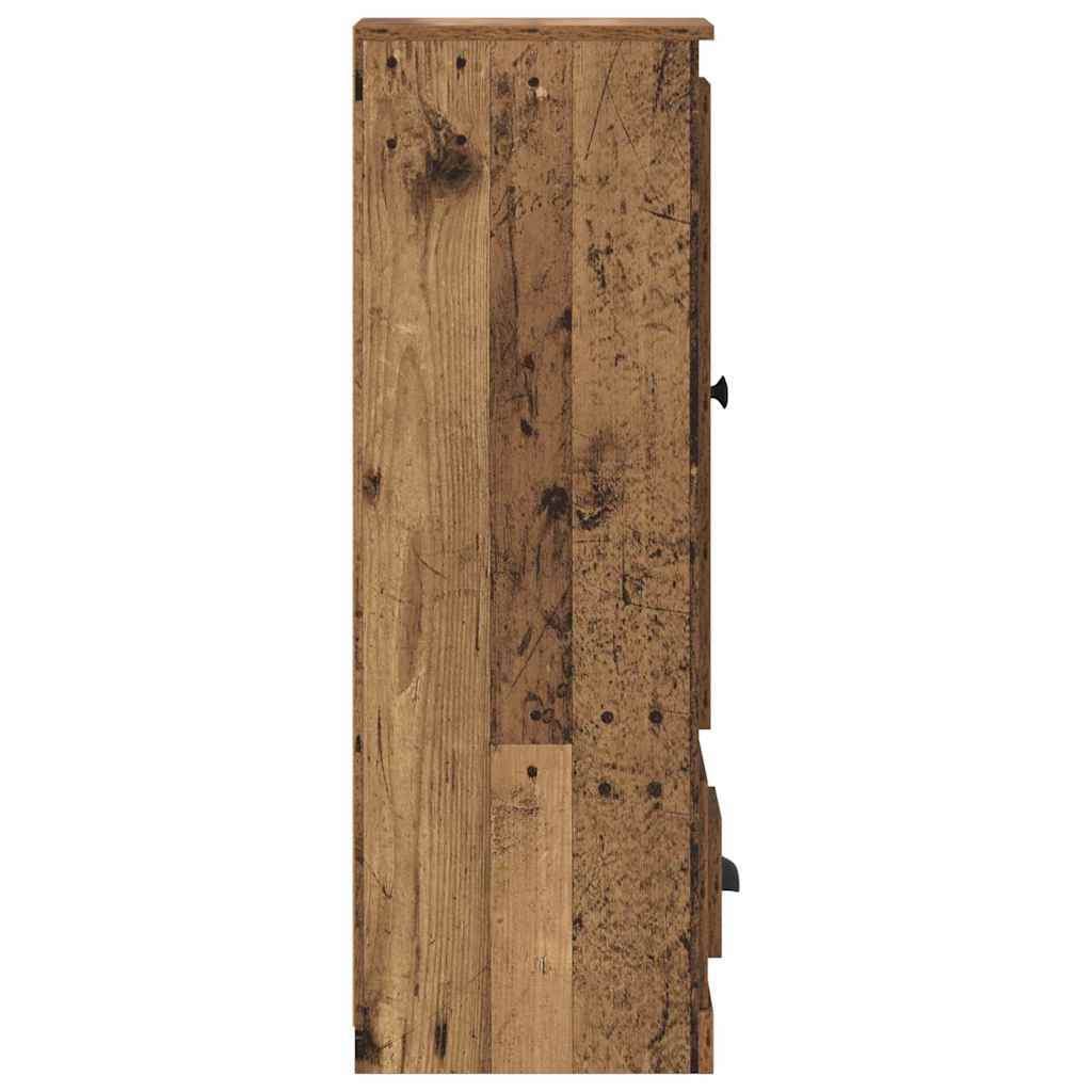 Highboard s ladicama 3 pcs Staro drvo Konstruirano drvo