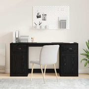 Stol s ormarom Crni hrast 154,5 x 50 x 75 cm Konstruirano drvo