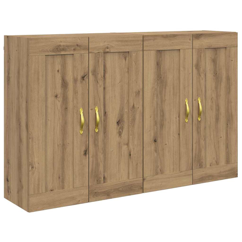 Kabinetski zidni Zidne 2 pcs Umjetnički hrast 69,5 x 34 x 90 cm