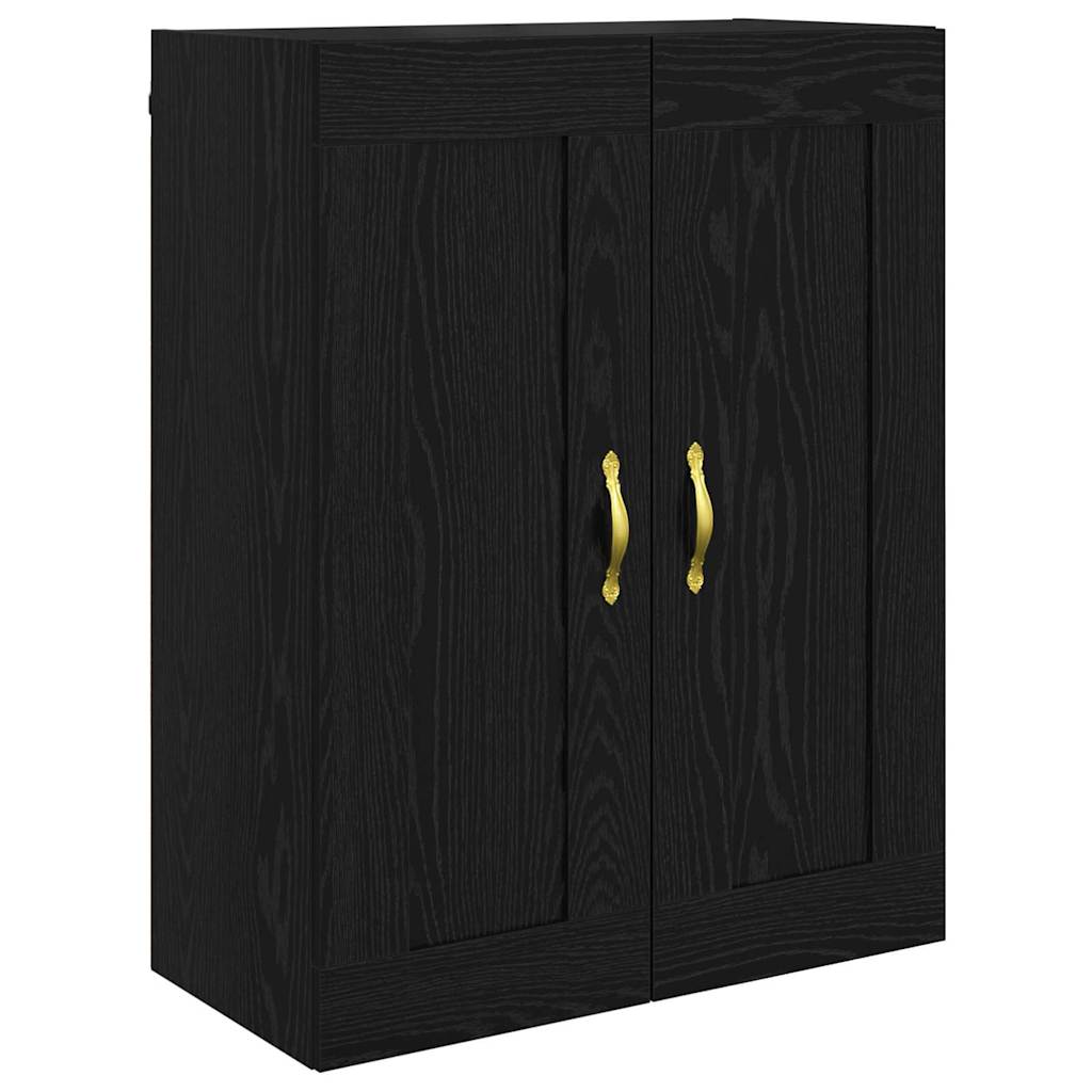 Kabinetski zidni Zidne 2 pcs Crni hrast 69,5 x 34 x 90 cm