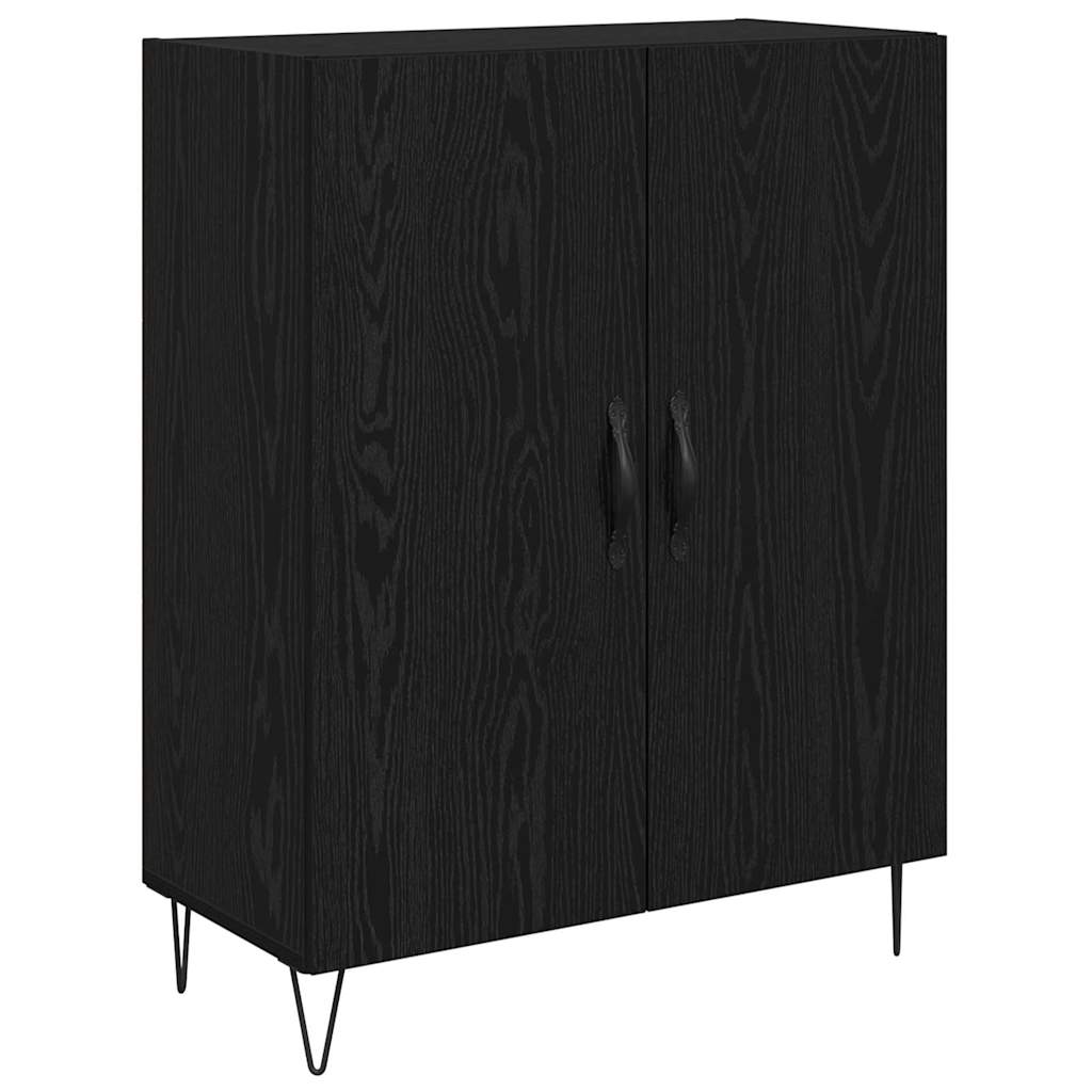 Highboard Bijeli i crni hrast 69,5 x 34 x 180 cm