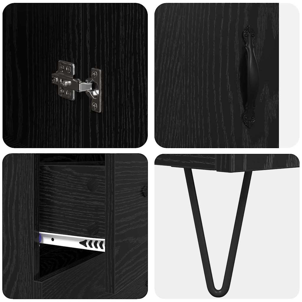 Highboard Crni hrast 69,5 x 34 x 90 cm Konstruirano drvo