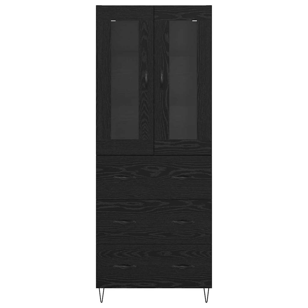 Highboard Crni hrast 69,5 x 34 x 90 cm Konstruirano drvo