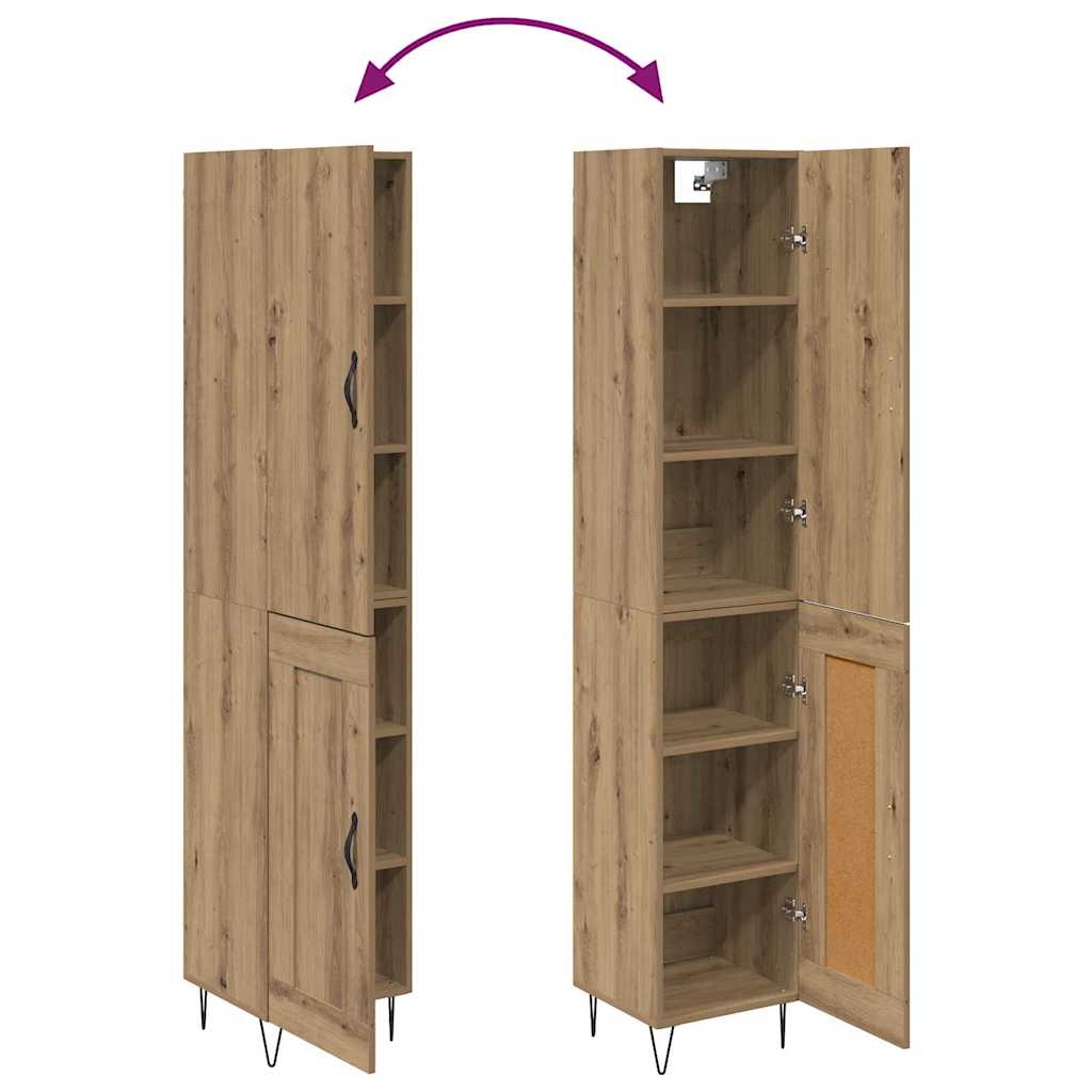Highboard Umjetnički hrast 34,5 x 34 x 90 cm Konstruirano drvo