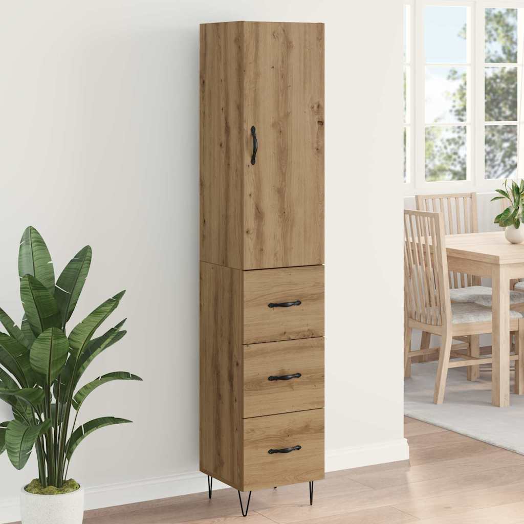 Highboard Umjetnički hrast 34,5 x 34 x 90 cm Konstruirano drvo