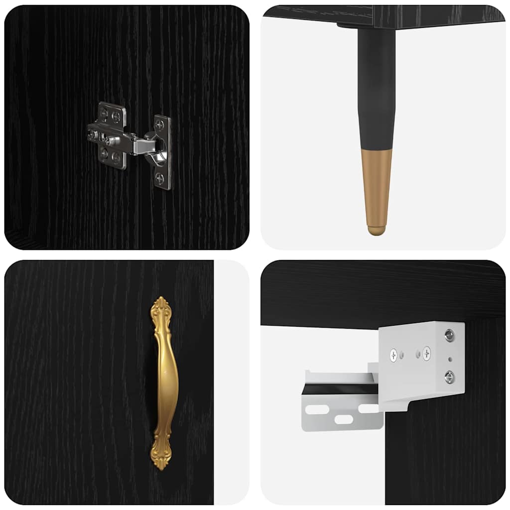 Highboard Crni hrast 69,5 x 34 x 90 cm Konstruirano drvo