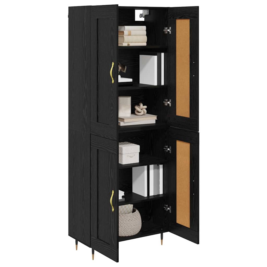 Highboard Crni hrast 69,5 x 34 x 90 cm Konstruirano drvo