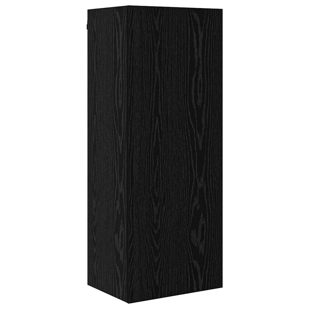 TV zidna jedinica Zidne 5 pcs Crni hrast Konstruirano drvo