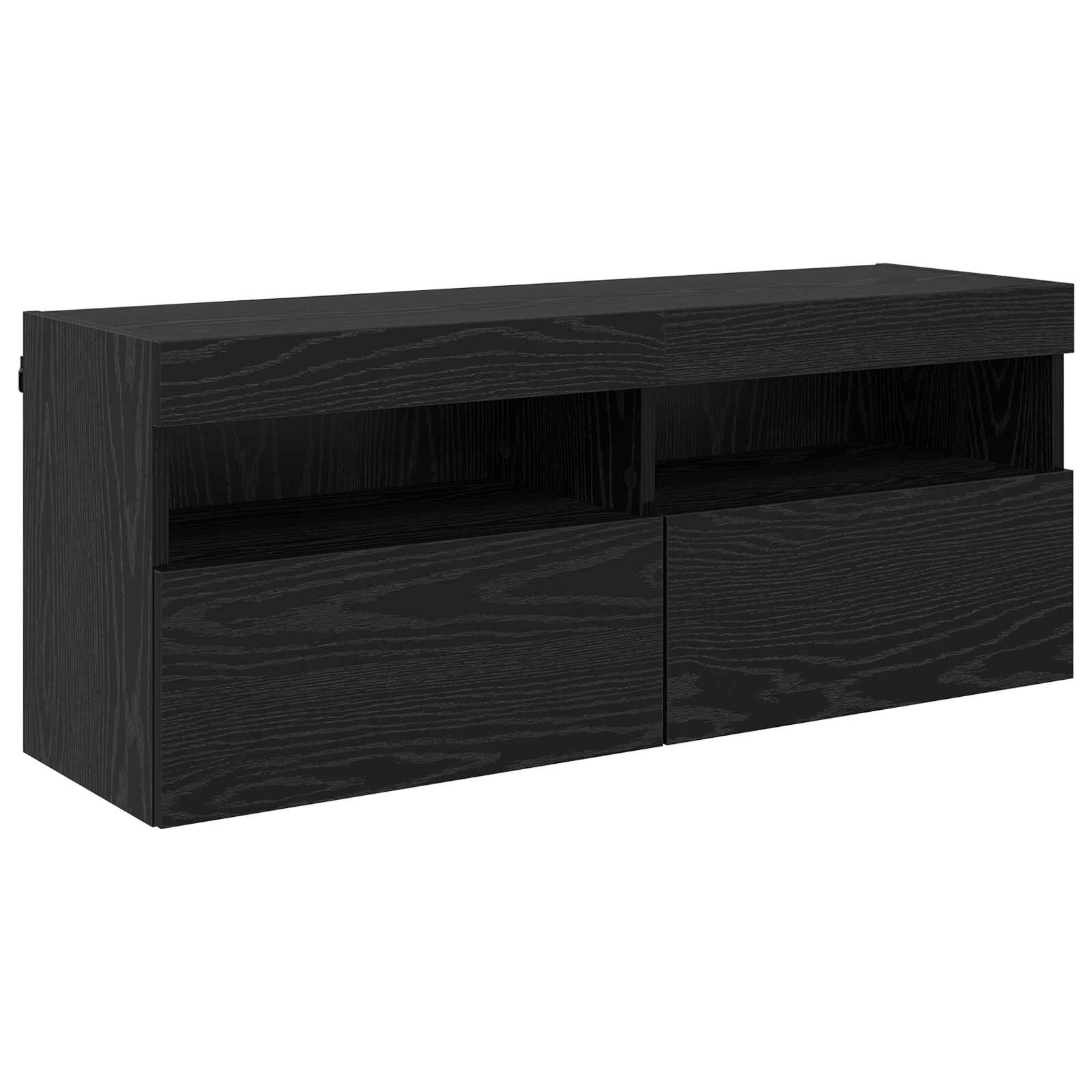 Set zidnog ormarića za TV 7 pcs Crni hrast Konstruirano drvo