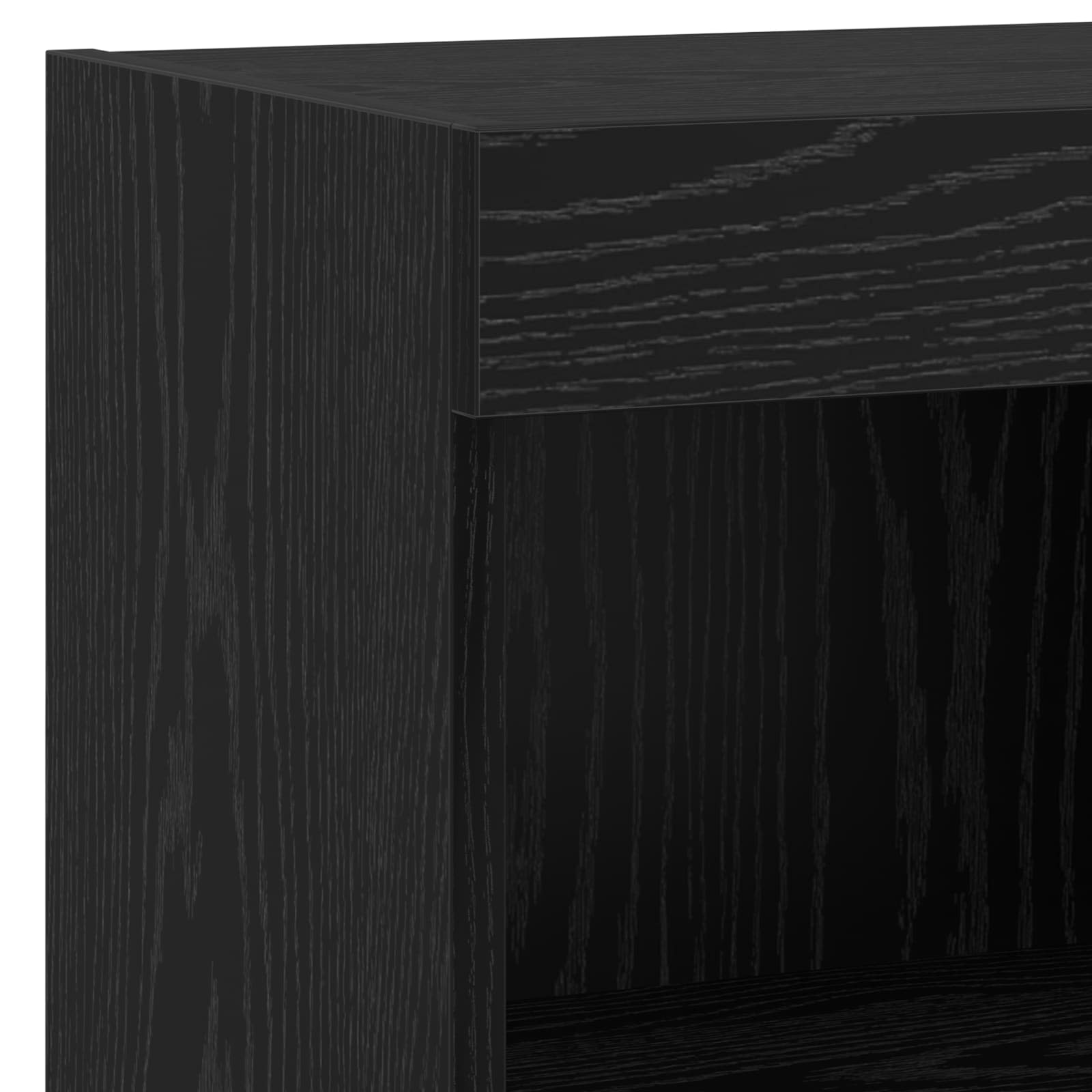 TV zidna jedinica Zidne 6 pcs Crni hrast Konstruirano drvo