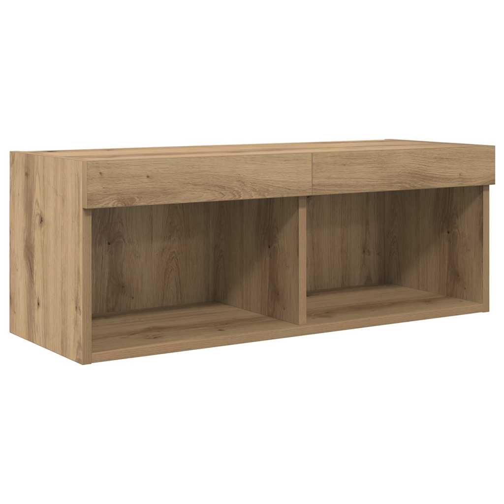 TV zidne jedinice 4 pcs Umjetnički hrast Konstruirano drvo