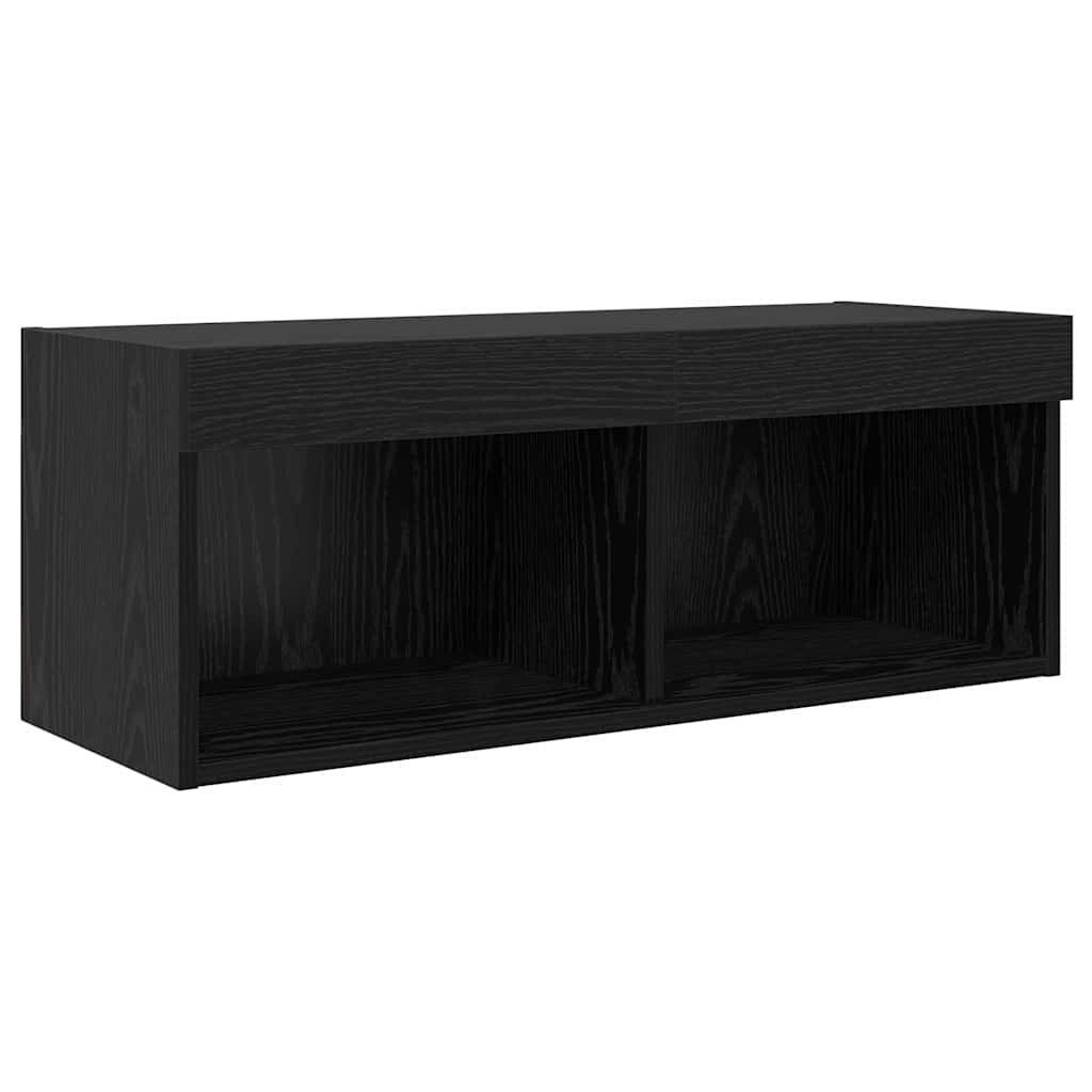 TV zidne jedinice Zidne 4 pcs Crni hrast Konstruirano drvo