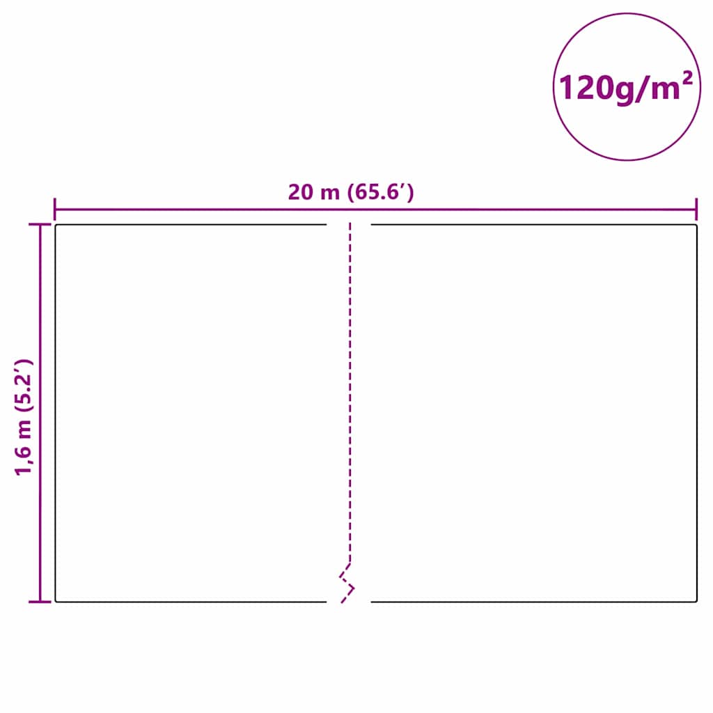 Flis za zaštitu biljaka od mraza Bijelo 20 x 1,6 m
