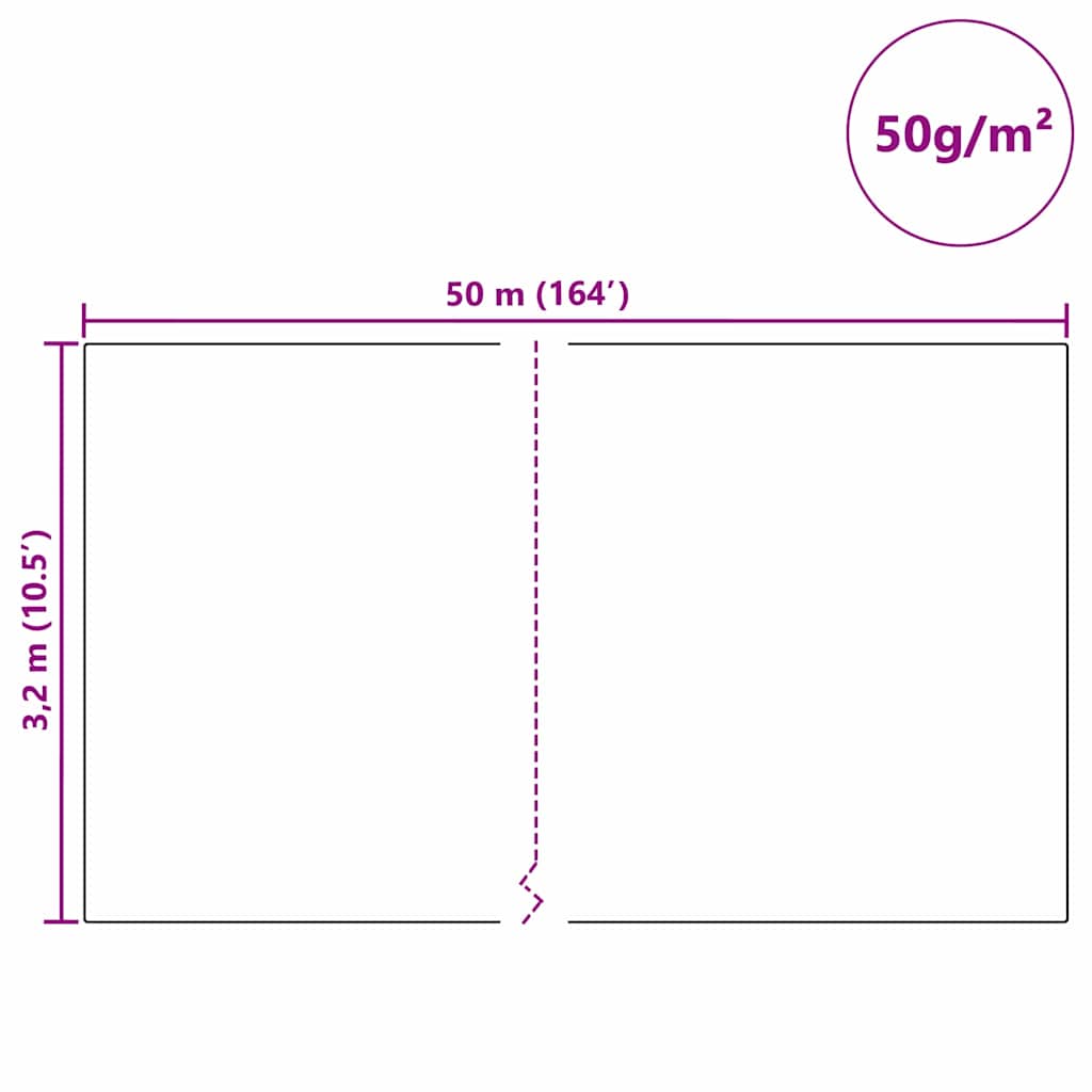 Flis za zaštitu biljaka od mraza Bež 50 x 3,2 m Neslojno platno