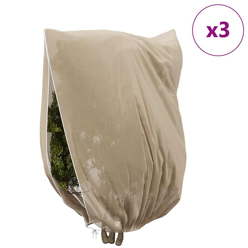 Pokrijte biljke od mraza flis pokrivačem 3 pcs Bež 2,4 x 2 m