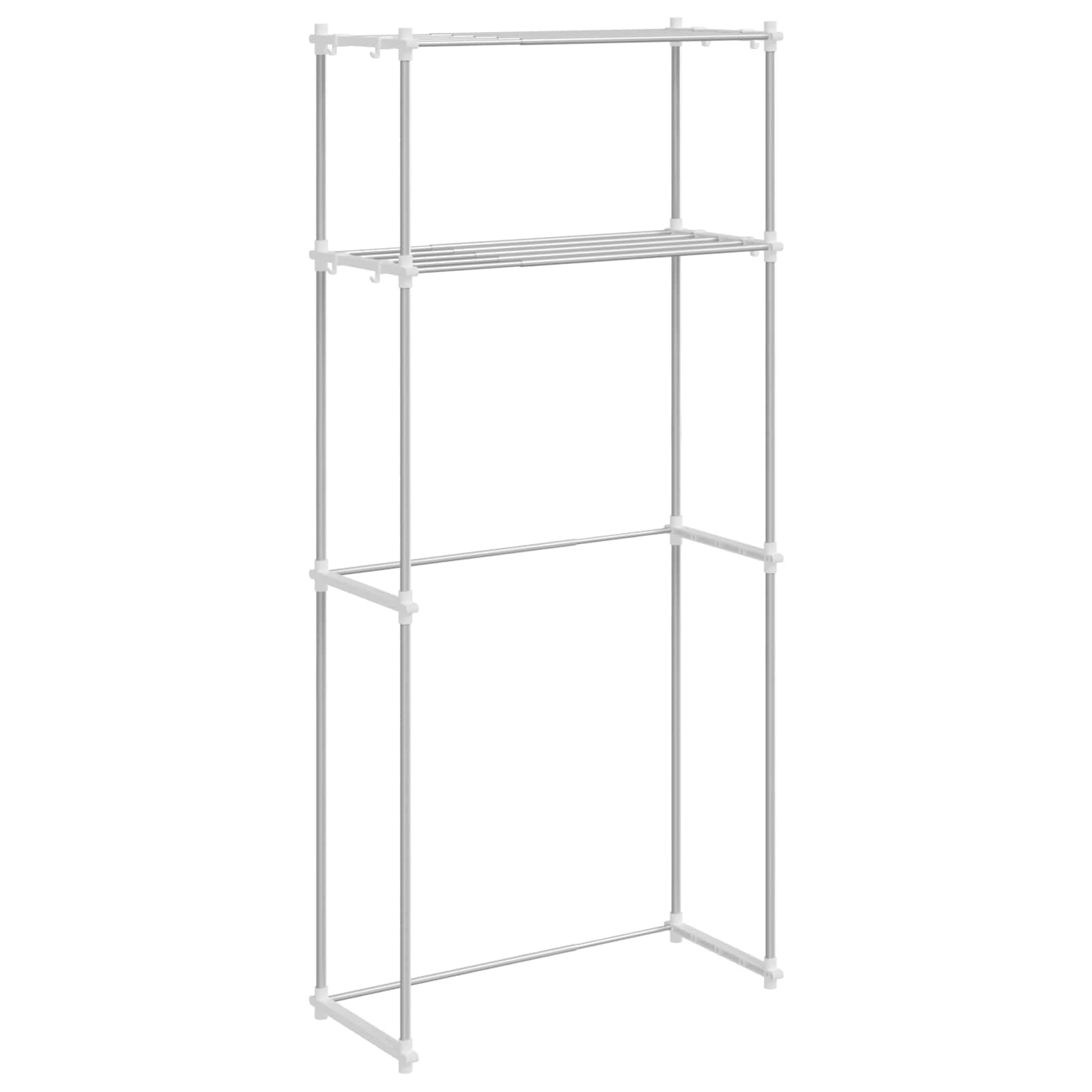 Polica za perilicu rublja Bijelo 70 x 27 x 136 cm Aluminij