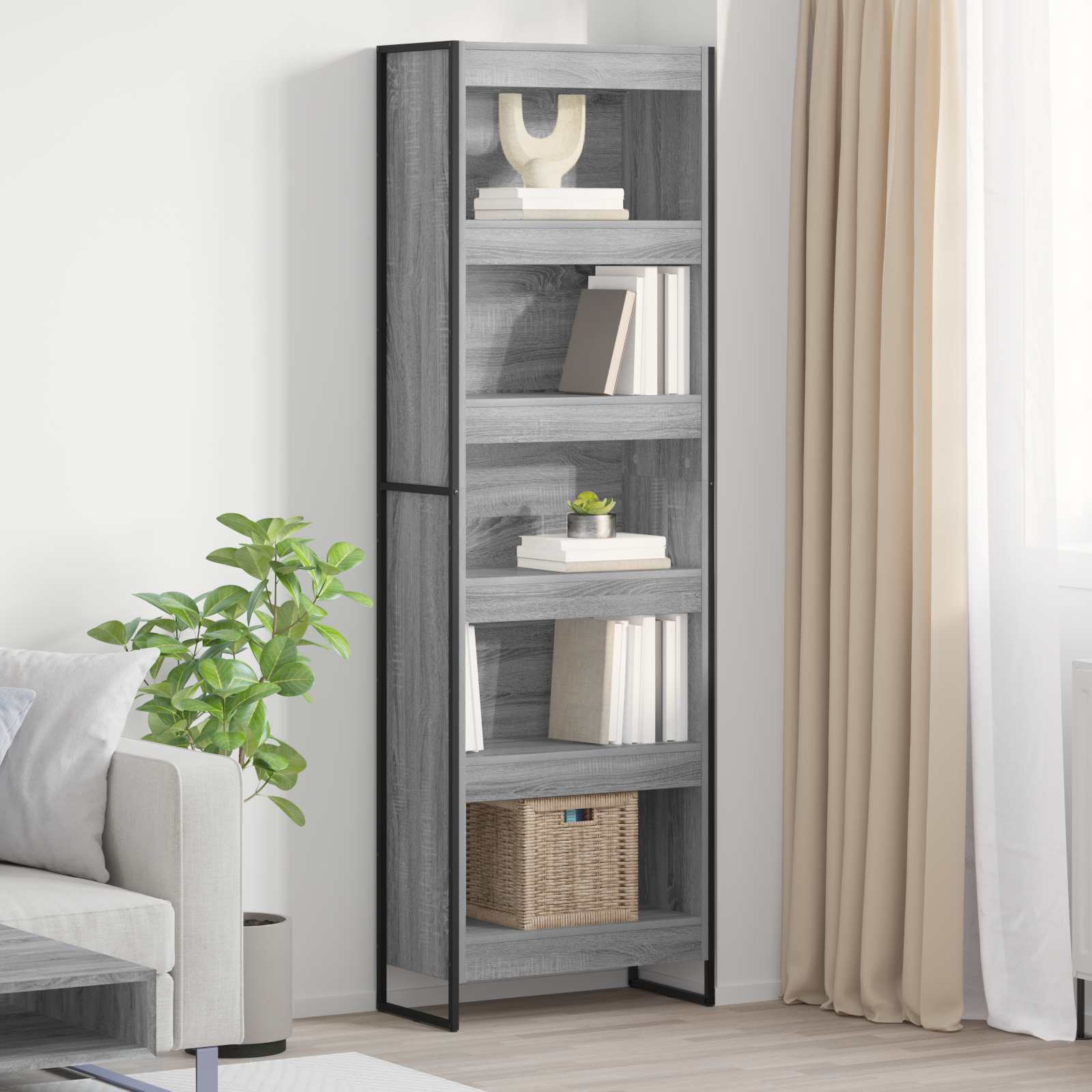 Ormarić za knjige 2 pcs Siva Sonoma 60 x 30 x 189,5 cm