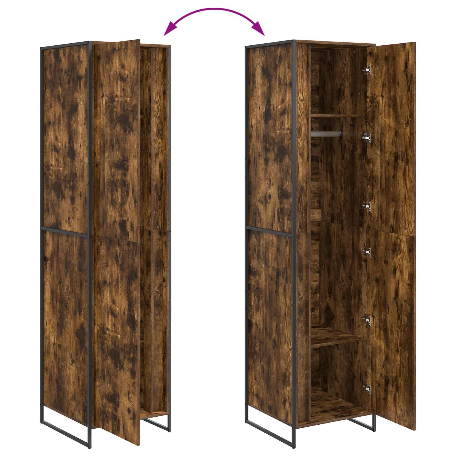 Ormar s pohranom Dimni hrast 50 x 50 x 200 cm Konstruirano drvo