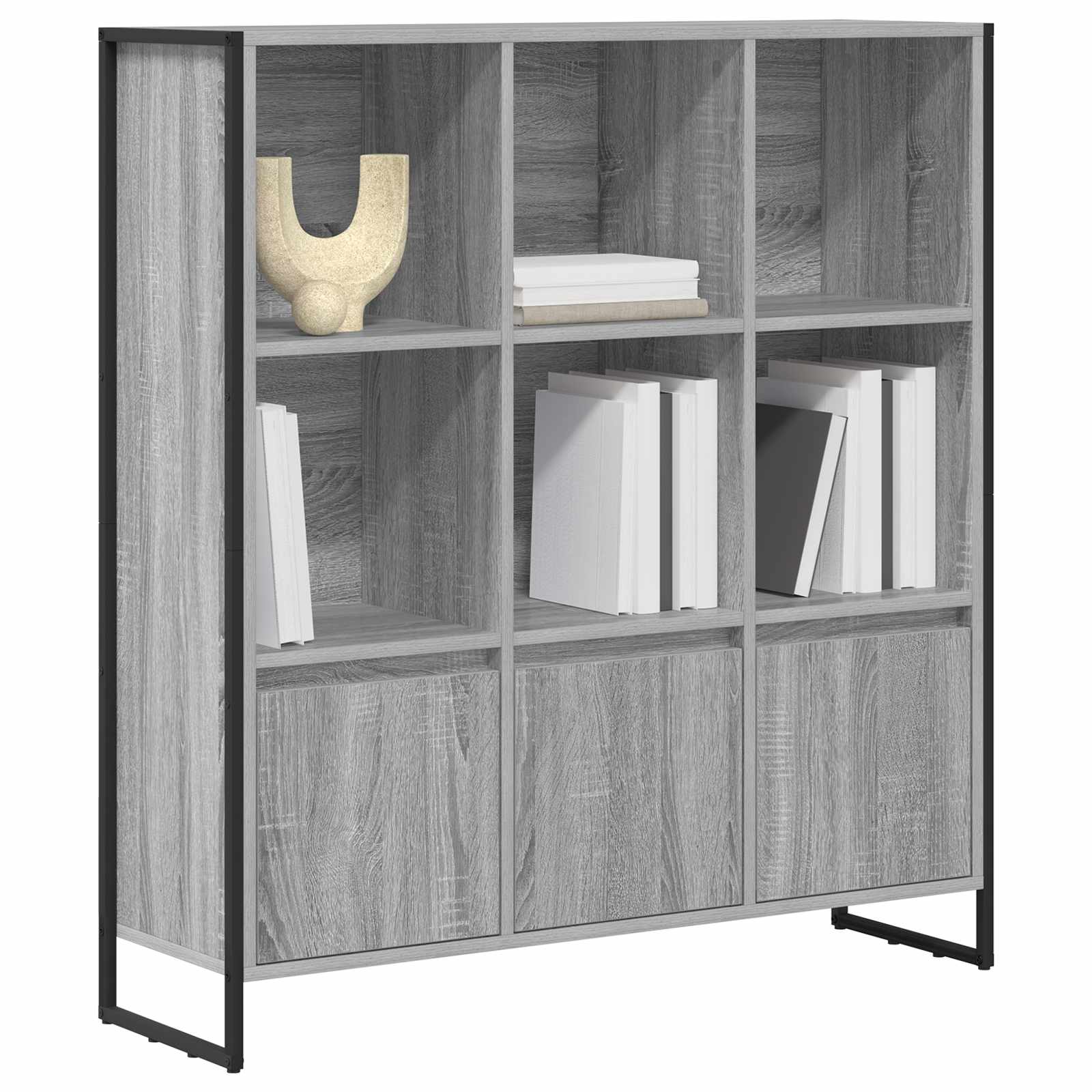 Ormarić za knjige 2 pcs Siva Sonoma 99,5 x 30 x 108 cm