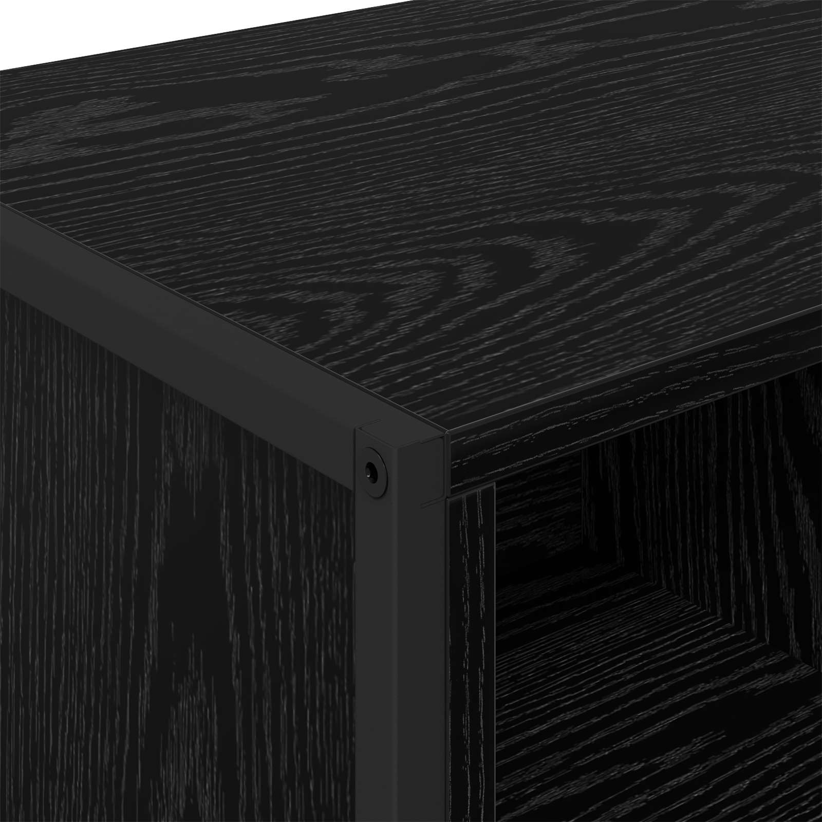 Kreveta 2 pcs Crni hrast 81 x 36 x 150.5 cm Konstruirano drvo