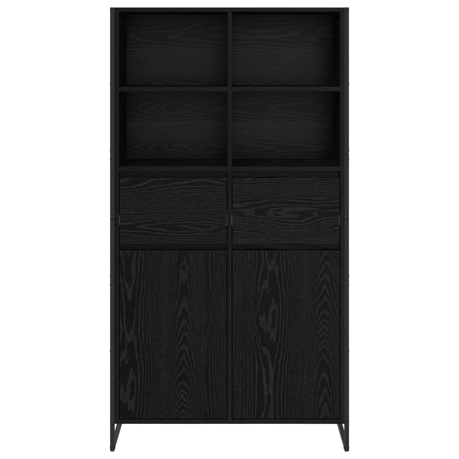 Kreveta 2 pcs Crni hrast 81 x 36 x 150.5 cm Konstruirano drvo