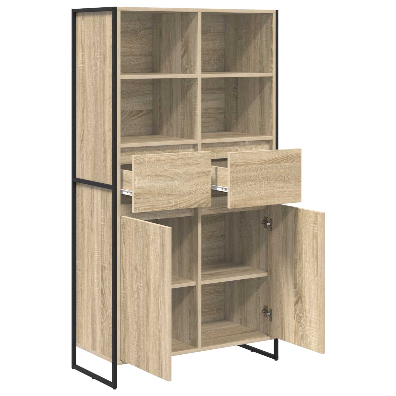 Kreveta 2 pcs Sonoma 81 x 36 x 150.5 cm Konstruirano drvo