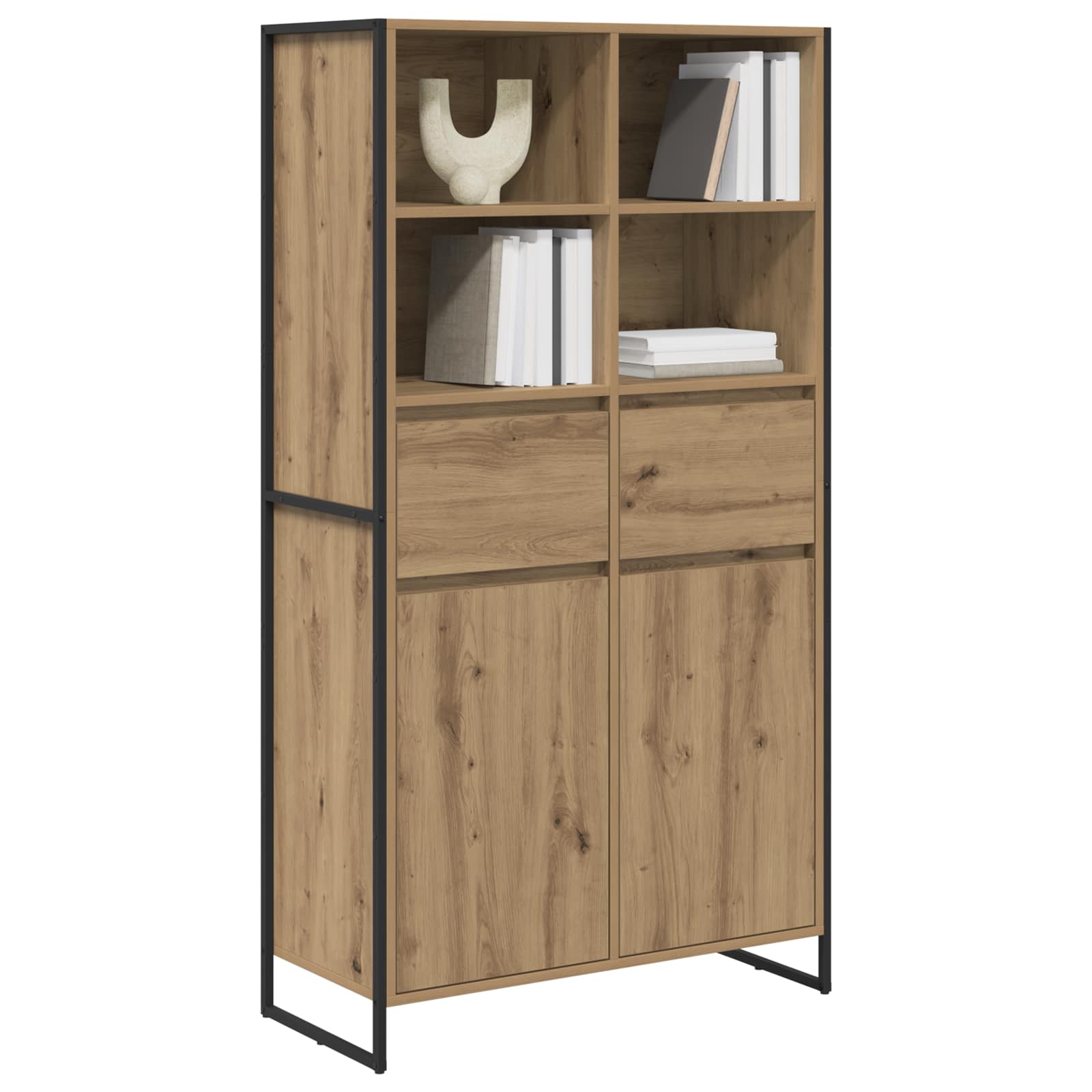 Kreveta 2 pcs Umjetnička hrastovina 81 x 36 x 150.5 cm