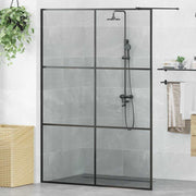 Zid za walk-in tuš Crna 140 x 195 cm Staklo otporno na udarce