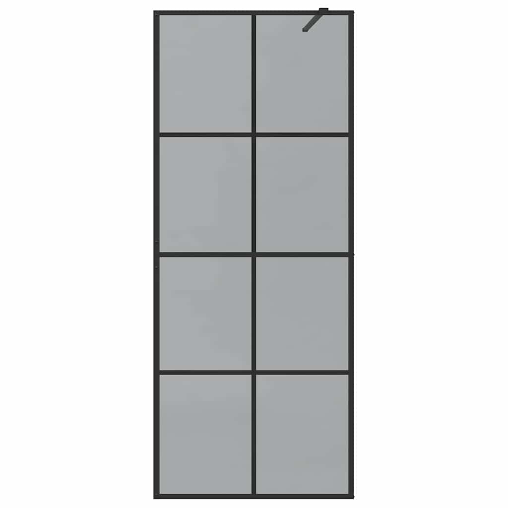 Zid za walk-in tuš Crna 80 x 195 cm Staklo otporno na udarce