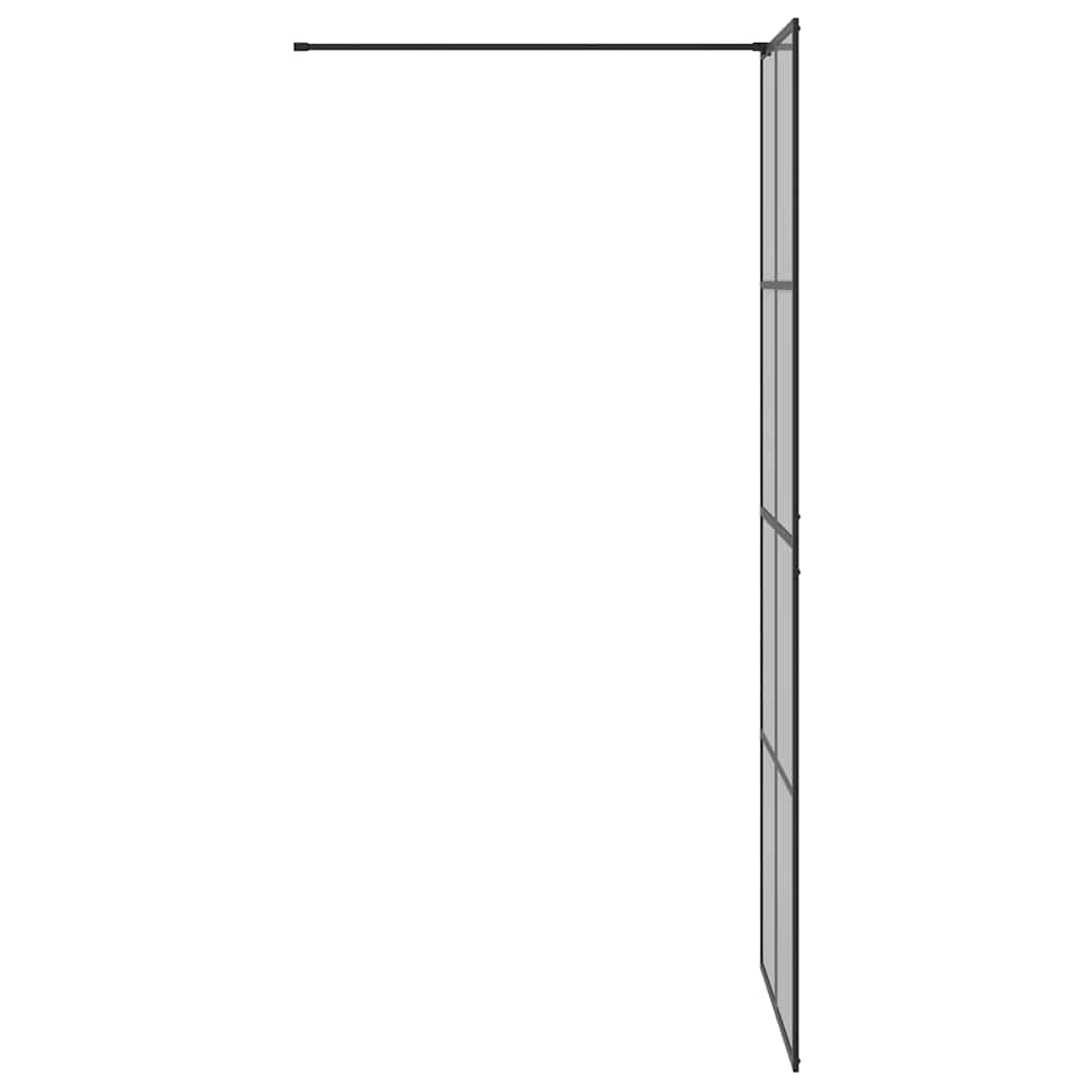 Zid za walk-in tuš Crna 80 x 195 cm Staklo otporno na udarce