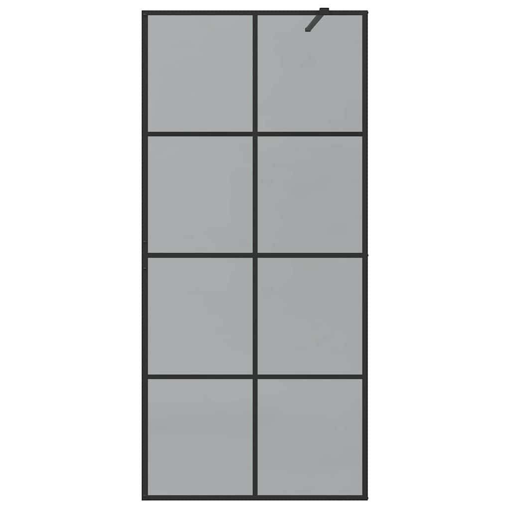 Zid za walk-in tuš Crna 90 x 195 cm Staklo otporno na udarce