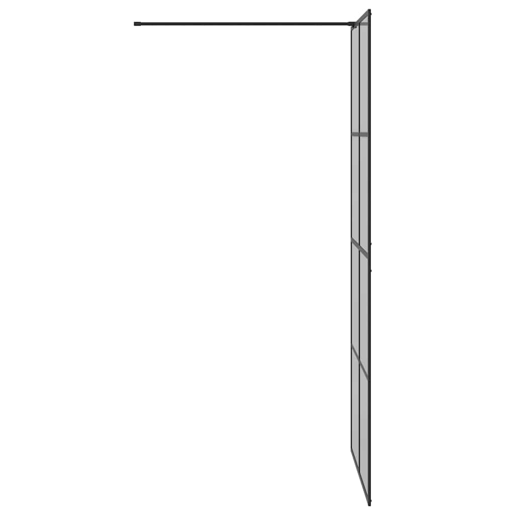 Zid za walk-in tuš Crna 90 x 195 cm Staklo otporno na udarce