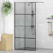 Zid za walk-in tuš Crna 100 x 195 cm Staklo otporno na udarce